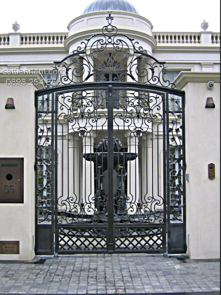 cửa cổng sắt mỹ thuật